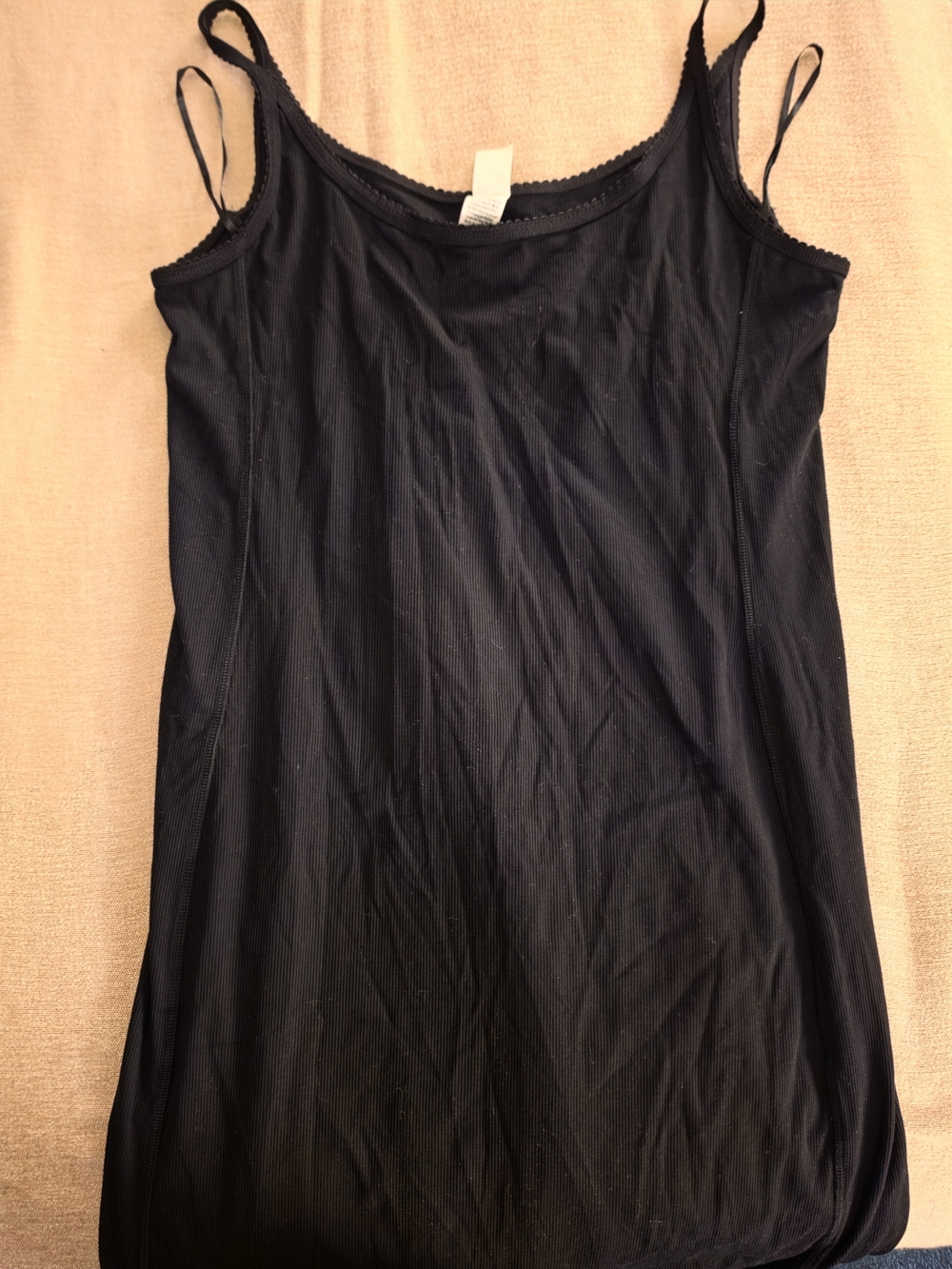 PINK Victoria's Secret Black Ribbed Tank Dress - Picture 2 of 3